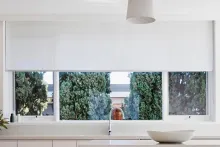 Smart blinds are defined as window coverings and can be controlled to open and close via an application or a voice command on a mobile phone.